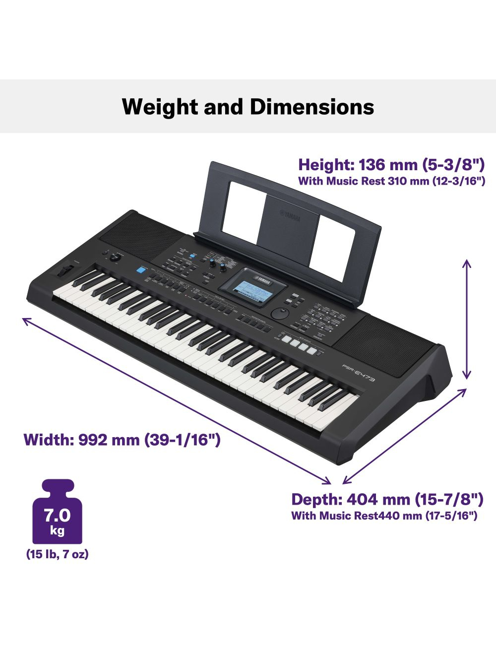YAMAHA - PSR-E473 - PORTABLE KEYBOARD - Image 7
